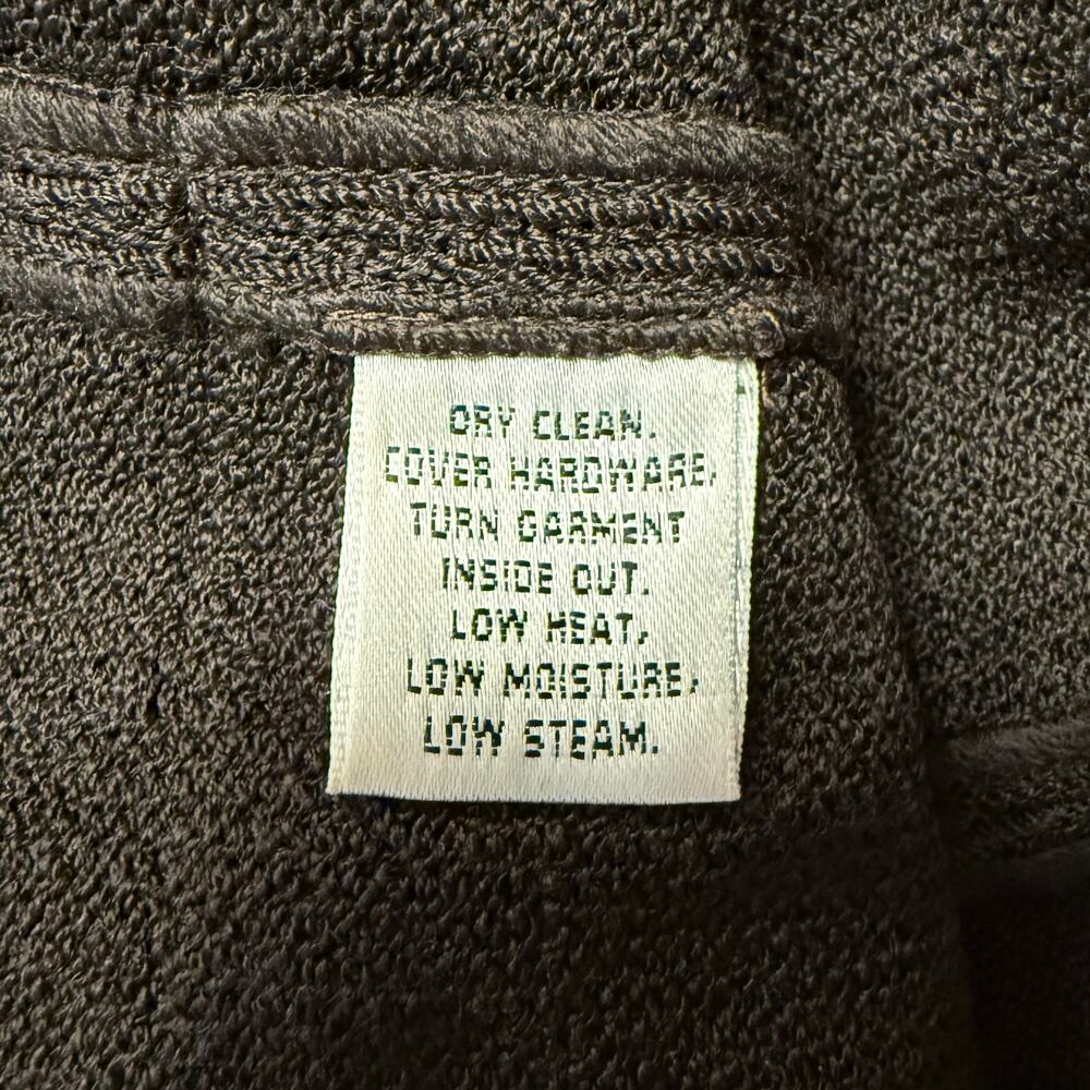 St. John Jacket Santana Knit Tie Belt Gold Buttons Lux Brown Made In USA Size 12 - Picture 6 of 11